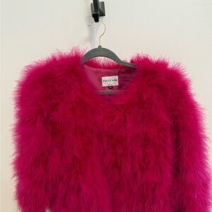 Patty Kim Kids Vibrant Fuchsia Furry Coat